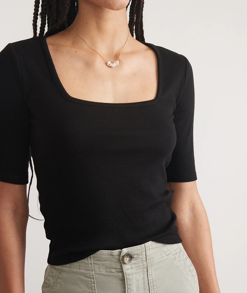 Lexi Rib Square Neck Top
