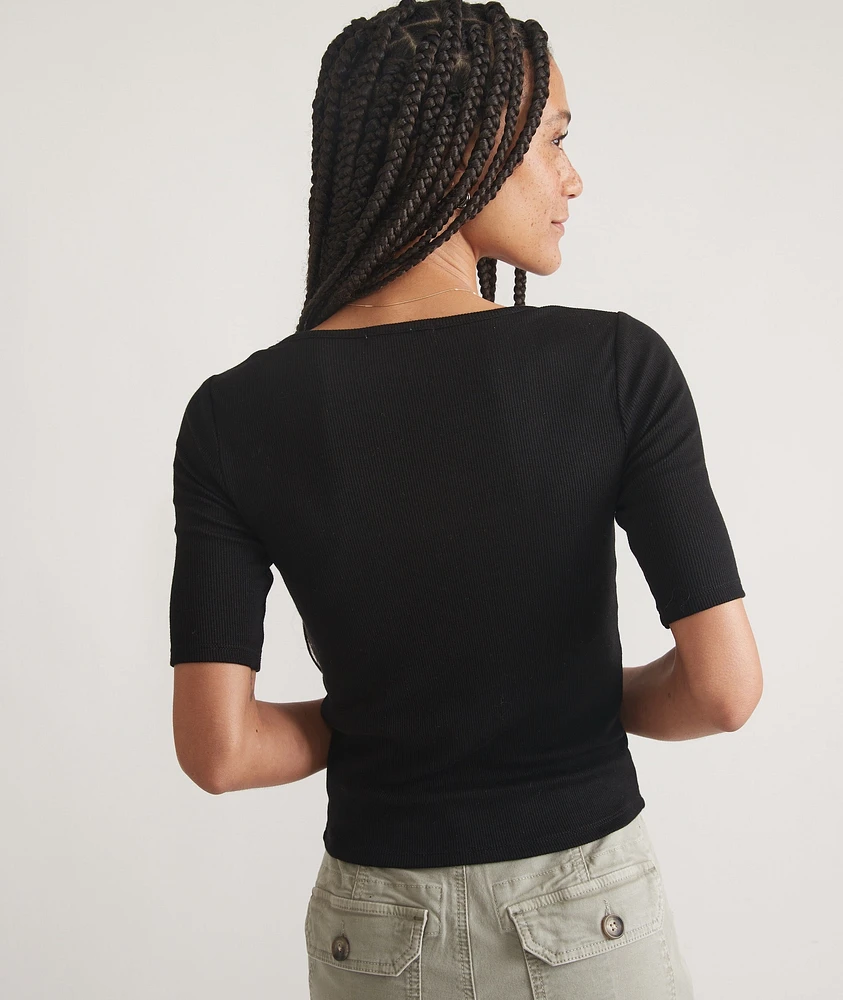Lexi Rib Square Neck Top