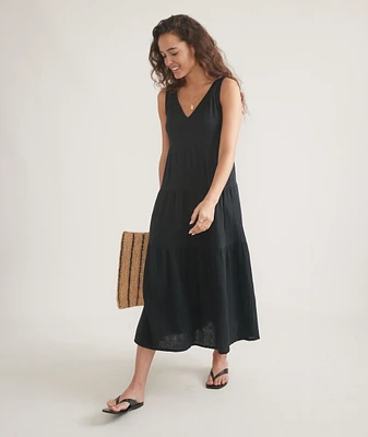 Corinne Double Cloth Maxi Dress