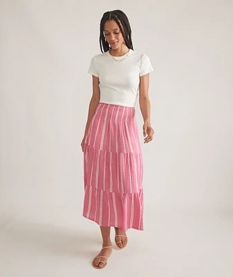 Corinne Double Cloth Maxi Skirt