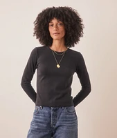 Lexi Rib Sun-In Longsleeve Crew Tee