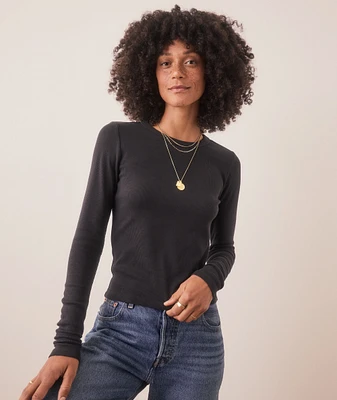 Lexi Rib Sun-In Longsleeve Crew Tee