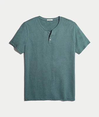 Shortsleeve Henley Forest Green