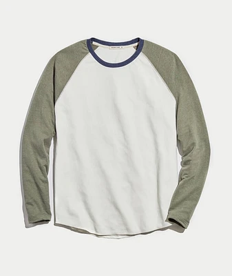 Double Knit Baseball Raglan Cream & Admiral Green