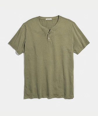 Shortsleeve Henley Worn Olive