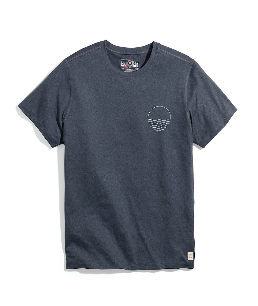 Sport Crew Graphic Tee Dark Heather Grey