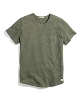 Saddle Hem Pocket Tee Dusty Olive