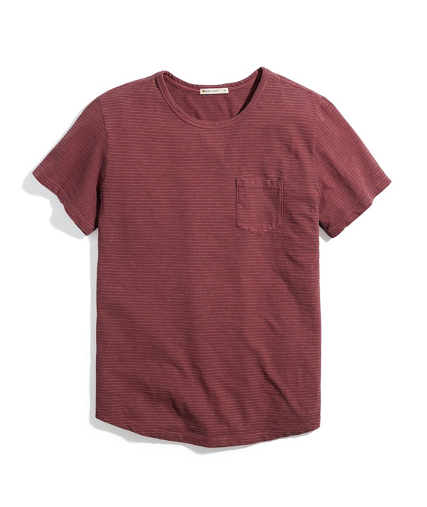 Saddle Hem Pocket Tee Oxblood Red