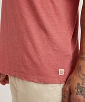 Short Sleeve Hemp Cotton Pocket Tee Faded Rose