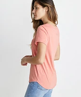 Boyfriend Pocket Tee Coral