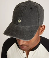 Baseball Hat in Black Smiley