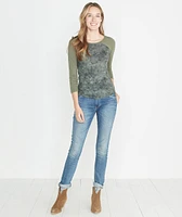 Baseball Raglan Floral Camo