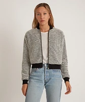 Birdseye Bomber Black/White Contrast