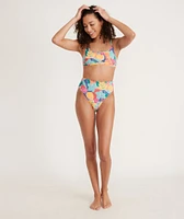 Full Cut Bikini Bottom Hibiscus Floral