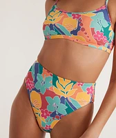 Full Cut Bikini Bottom Hibiscus Floral