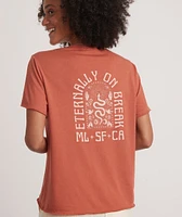 Boyfriend Crew Graphic Tee Redwood