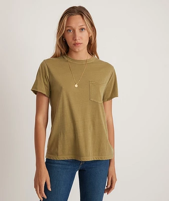 Boyfriend Crew Tee Green Moss