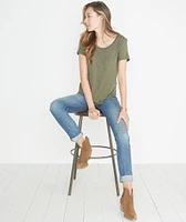 Boyfriend Pocket Tee Admiral Green