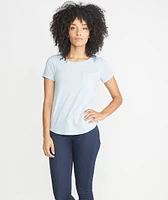 Boyfriend Pocket Tee Carolina Blue
