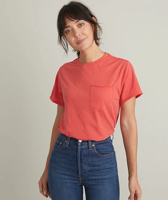 Boyfriend Crew Tee Poinsettia