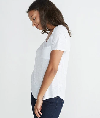 Boyfriend Pocket Tee - White