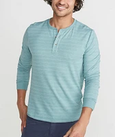 Double Knit Henley Surf Green