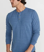 Double Knit Henley Faded Lagoon