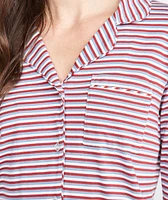 Classic PJ Top Rosewood Stripe