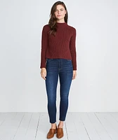 Cleo Mock Neck Sweater Rosewood