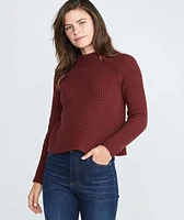 Cleo Mock Neck Sweater Rosewood