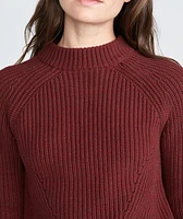 Cleo Mock Neck Sweater Rosewood