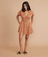 Camila Mini Dress Abstract Cheetah Print