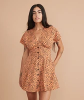 Camila Mini Dress Abstract Cheetah Print