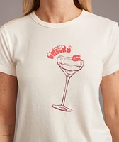 Cheers Classic Crew Tee White