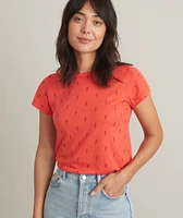 Classic Crew Tee All Over Lightning Bolt Print