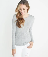 Clover Saddle Longsleeve Grey/White Stripe