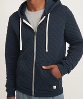 Men's Corbet Quilted Full Zip Hoodie Navy Heather