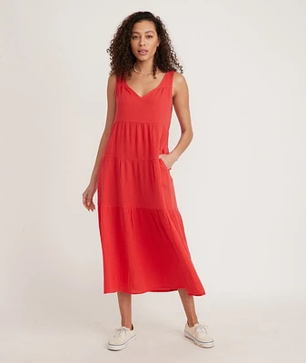 Corinne Double Cloth Maxi Dress