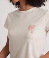 Crop Graphic Tee White