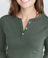 Double Knit Henley Moss