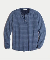 Double Knit Henley Storm Blue