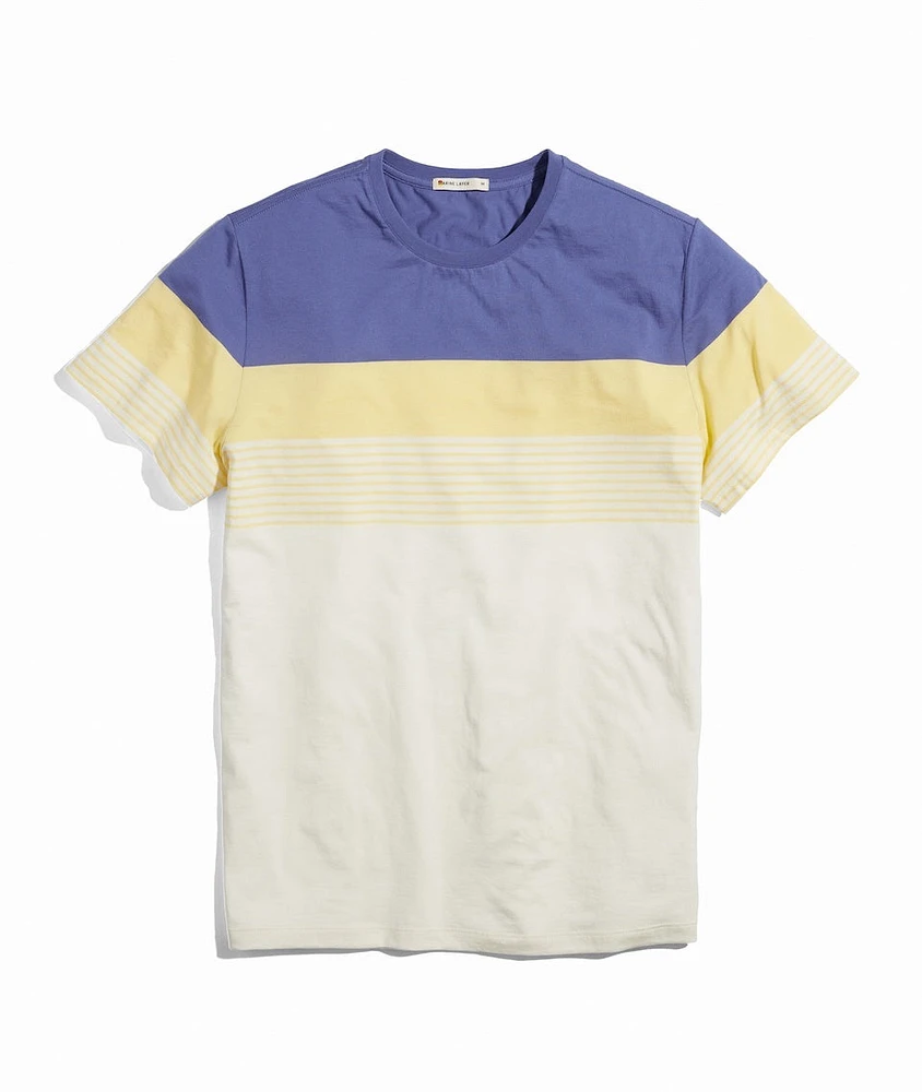 Signature Crew Tee Cobalt/Apricot