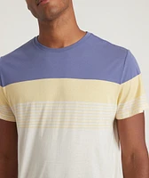 Signature Crew Tee Cobalt/Apricot