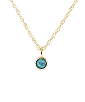 Kris Nations Gemstone Charm Necklace in Gold