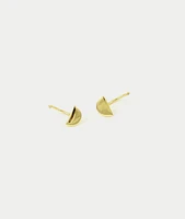 Kris Nations Tiny Half Moon Stud Earrings