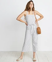 Juliette Jumpsuit Ivory/Charcoal Stripe