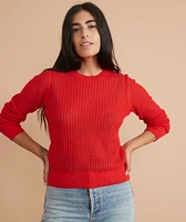 Jess Crewneck Sweater Fire Red