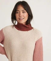 Juniper Oversized Turtleneck Colorblock