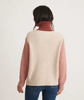 Juniper Oversized Turtleneck Colorblock