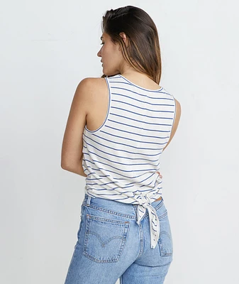 Lori Tie Back Tank Marlin/White Stripe